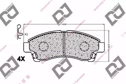 Комплект тормозных колодок DJ PARTS BP1238